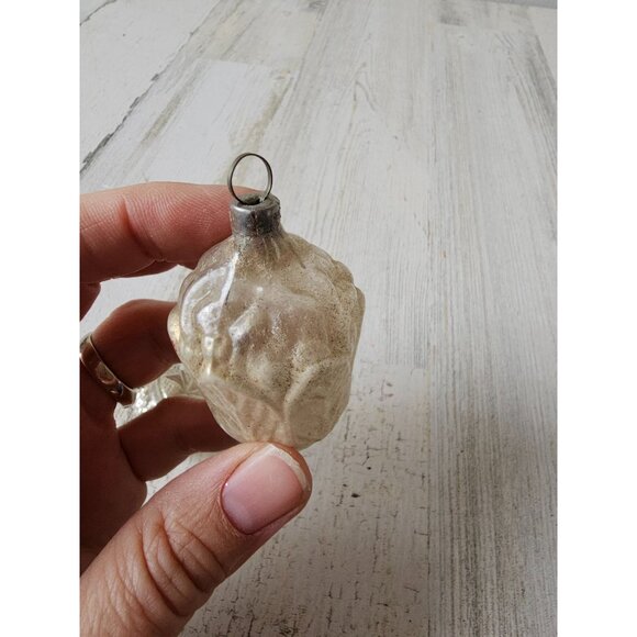 Antique Mercury glass star flower ornament glass Xmas tree - Picture 7 of 12